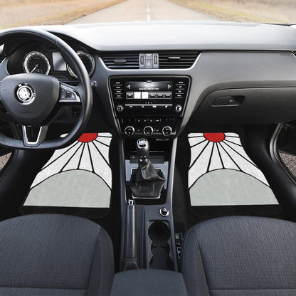 Demon Slayer Car Mats Tanjiro's Hanafuda Earrings Car Floor Mats Demon Slayer Car Floor Mats