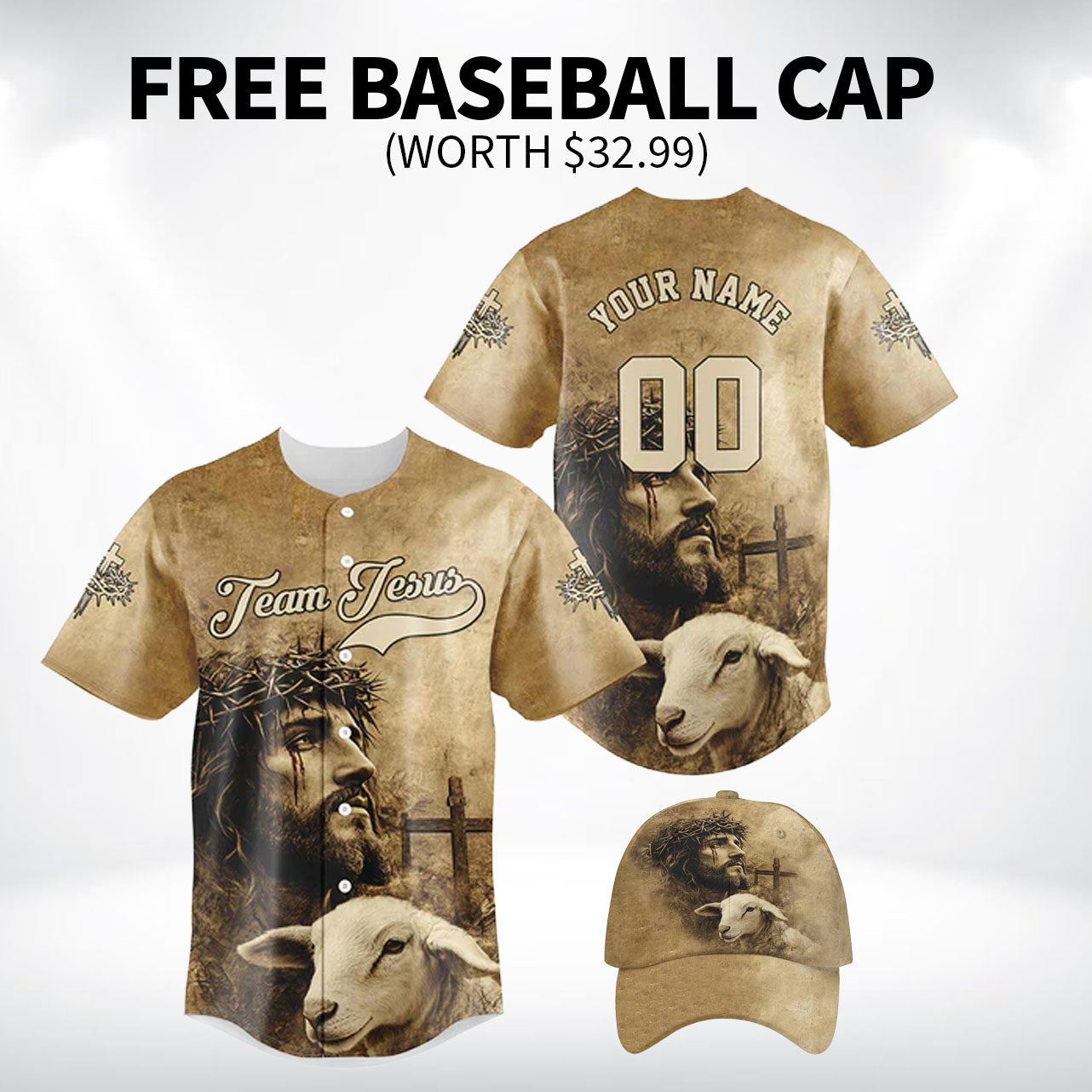 Team Jesus Good Shepherd Baseball Jersey Bundle
