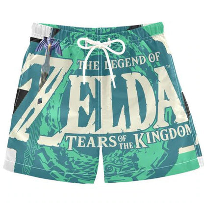 The Legend Of Zelda Shorts Tears Of The Kingdom Beach Shorts Green