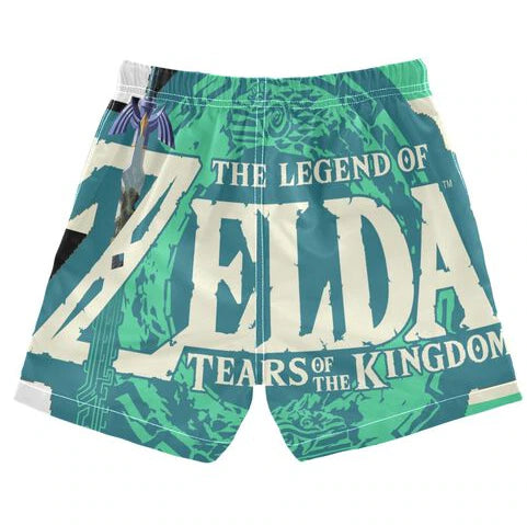 The Legend Of Zelda Shorts Tears Of The Kingdom Beach Shorts Green