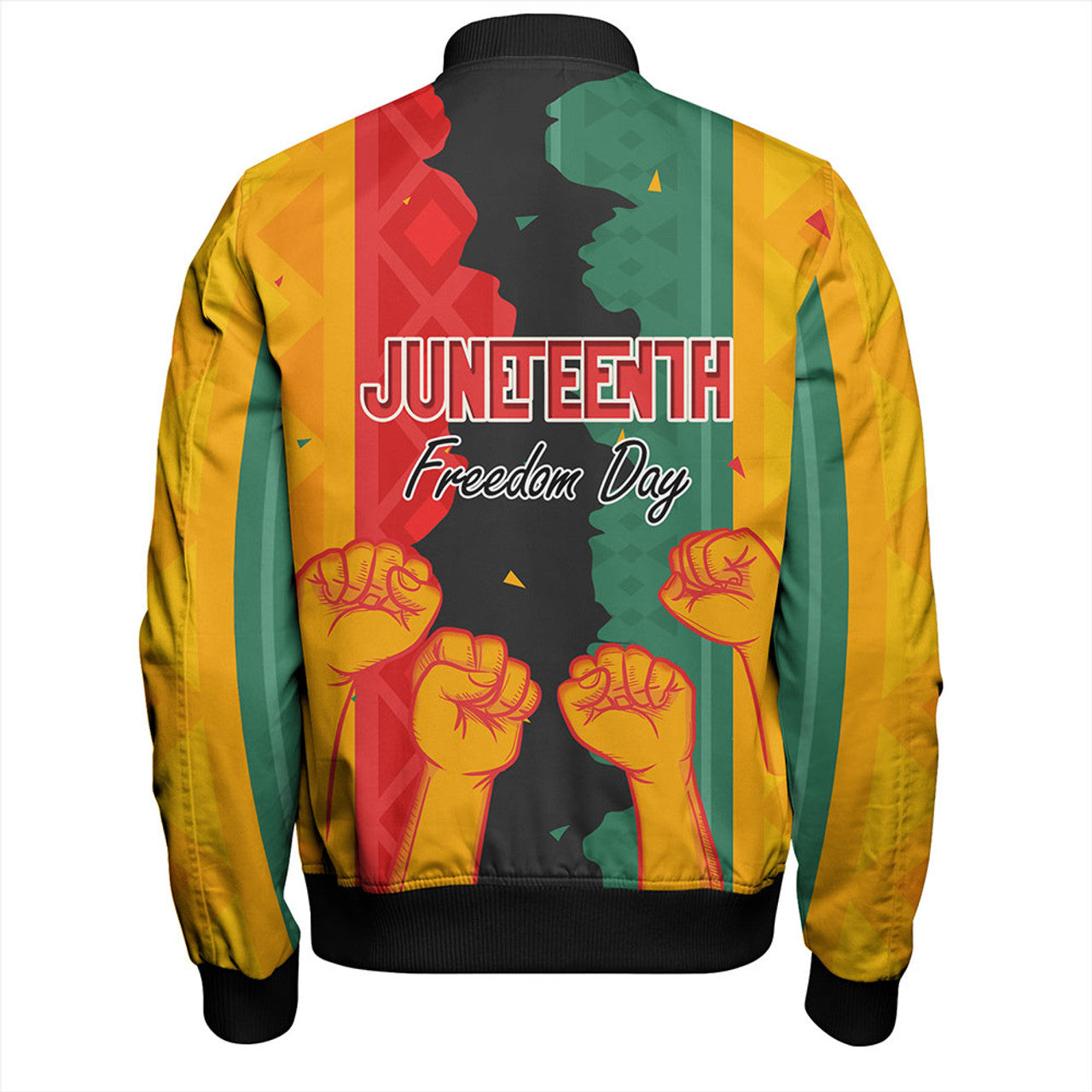 Africa Americans Bomber Jacket Juneteenth Freedom Day Hand Fist Bomber Colorful Unisex