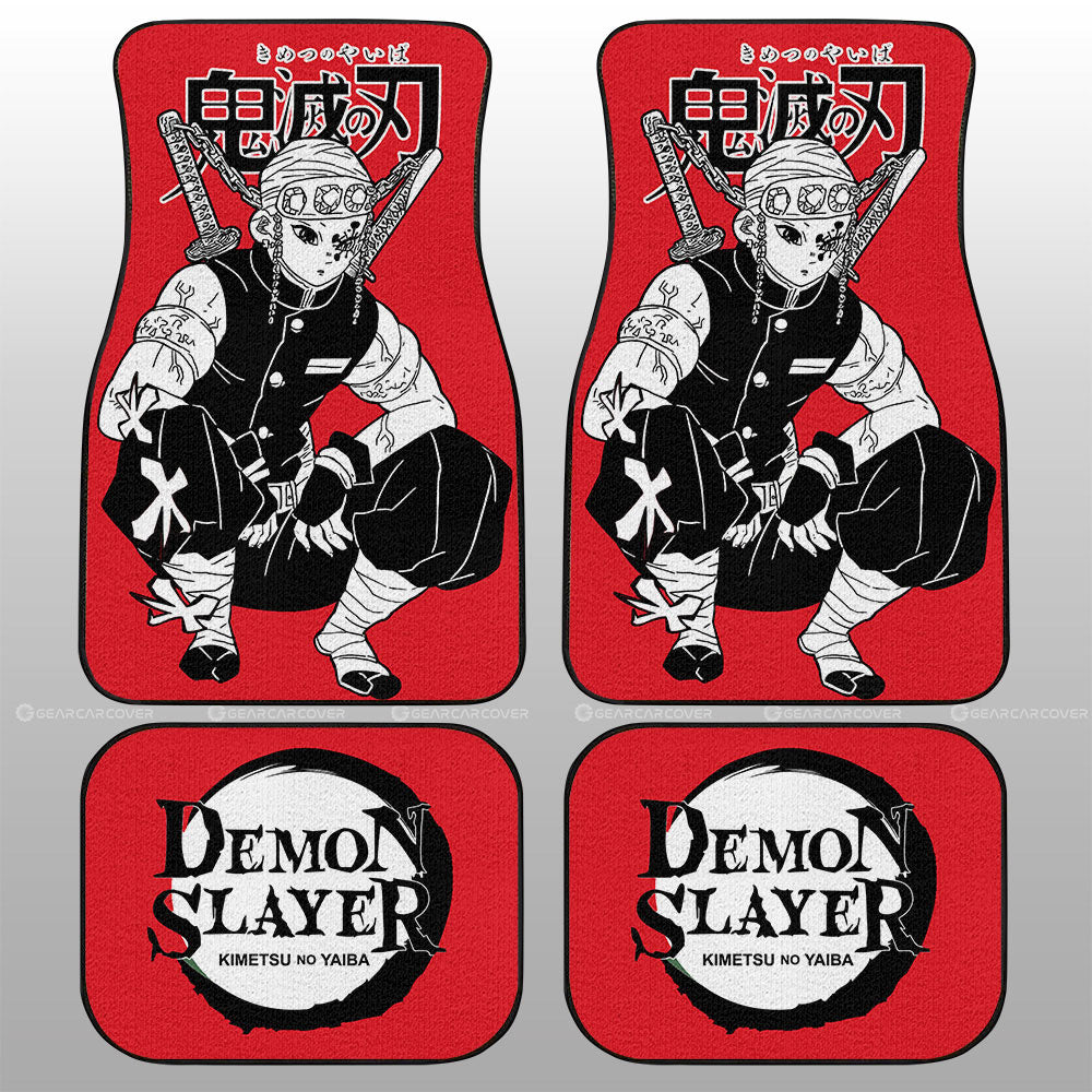 Demon Slayer Car Mats Tengen Uzui Car Floor Mats Car Manga Style For Fans Floor Mats