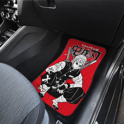 Demon Slayer Car Mats Tengen Uzui Car Floor Mats Car Manga Style For Fans Floor Mats