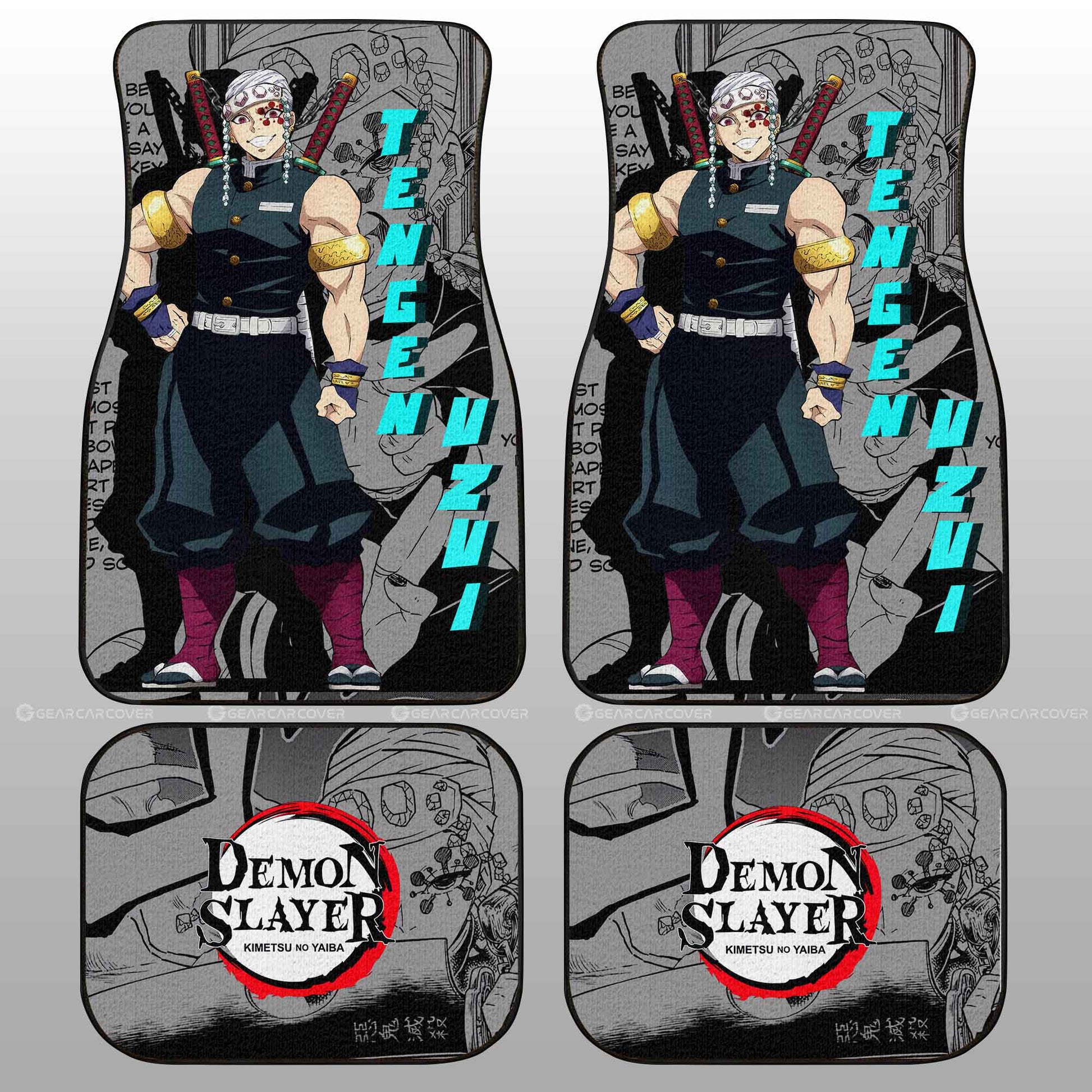 Demon Slayer Car Mats Tengen Uzui Car Floor Mats Mix Mangas Floor Mats