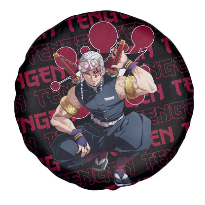 Demon Slayer Spare Tire Cover Demon Slayer Tengen Uzui Graphic Tire Covers Black Red