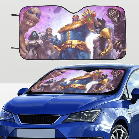 MV Car Sun Shade MV Villain Thanos Graphic Winshield Sun Shade Colorful