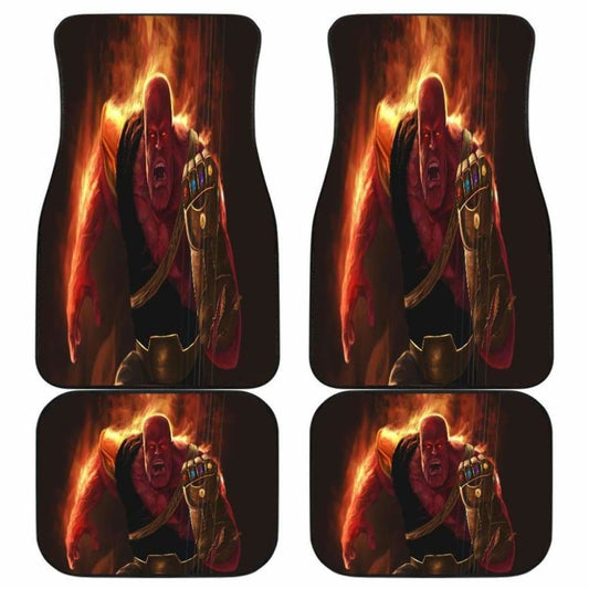 MV Car Floor Mats MV Villain Thanos With The Golden Gaunlet Car Mats