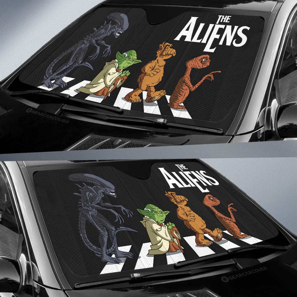 The Aliens Crosswalk Car Sunshade Custom Car Accessories
