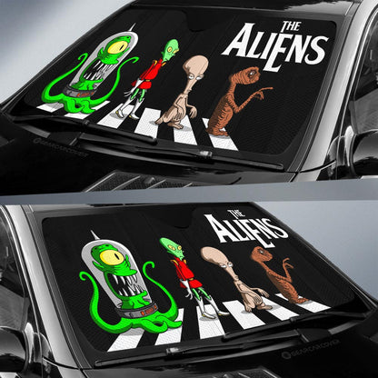 The Aliens Crosswalk Car Sunshade Custom Car Accessories