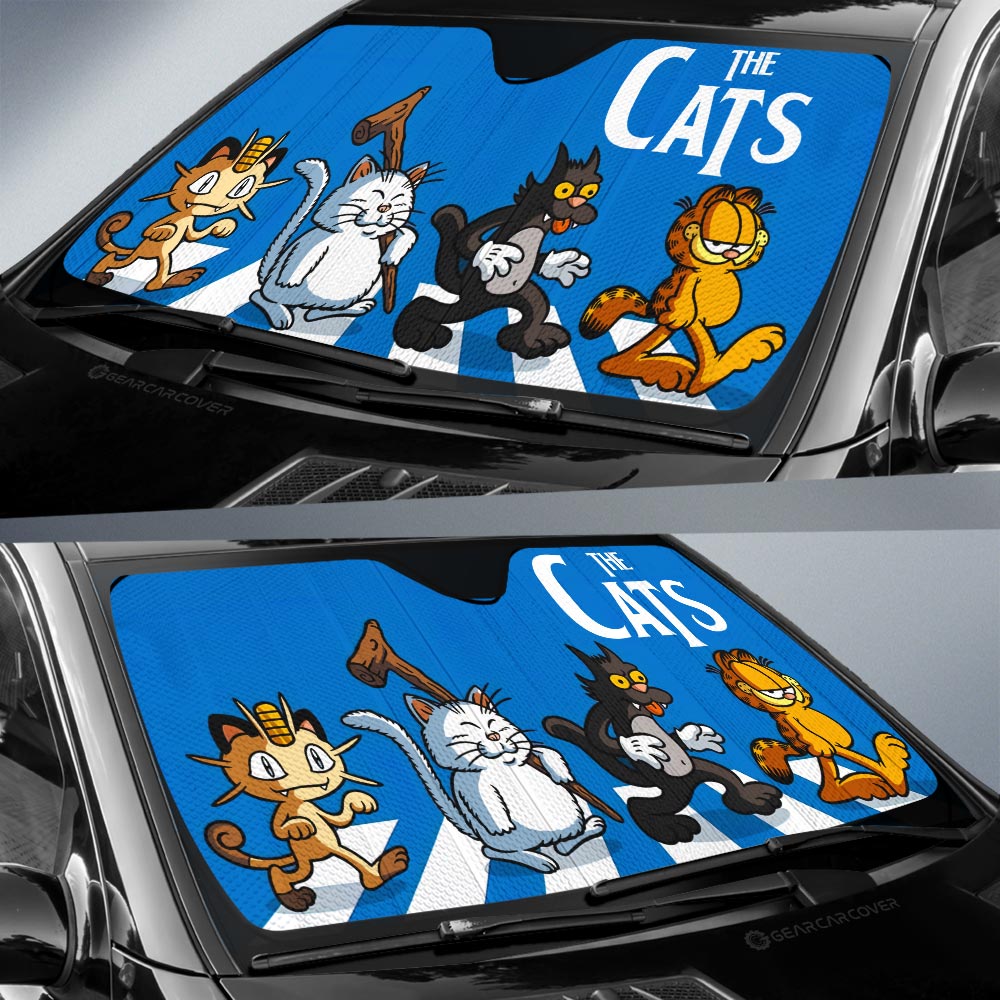 The Cats Crosswalk Car Sunshade Custom Car Accessories