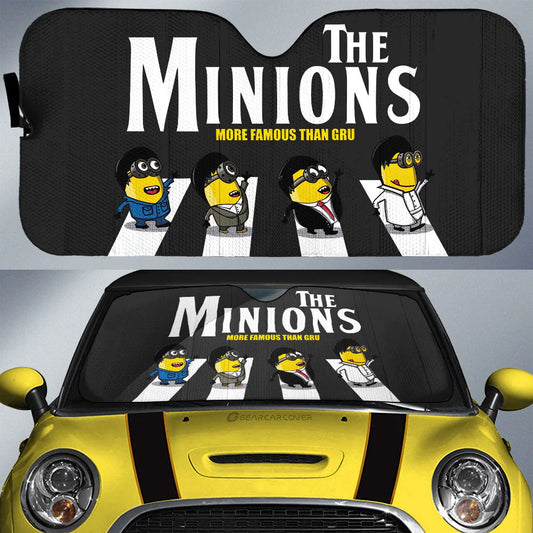 Minions Car Sun Shade The Minions More Famous Than Gru Winshield Sun Shade Black White