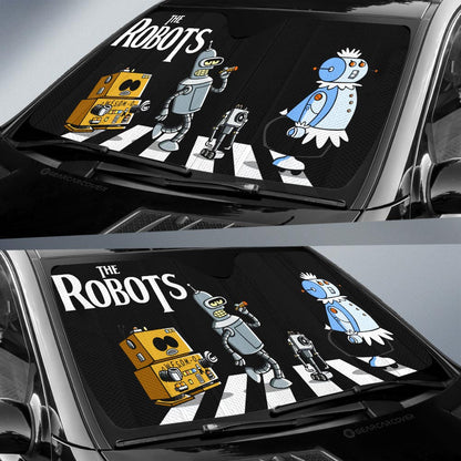 The Robots Crosswalk Car Sunshade Custom Car Accessories