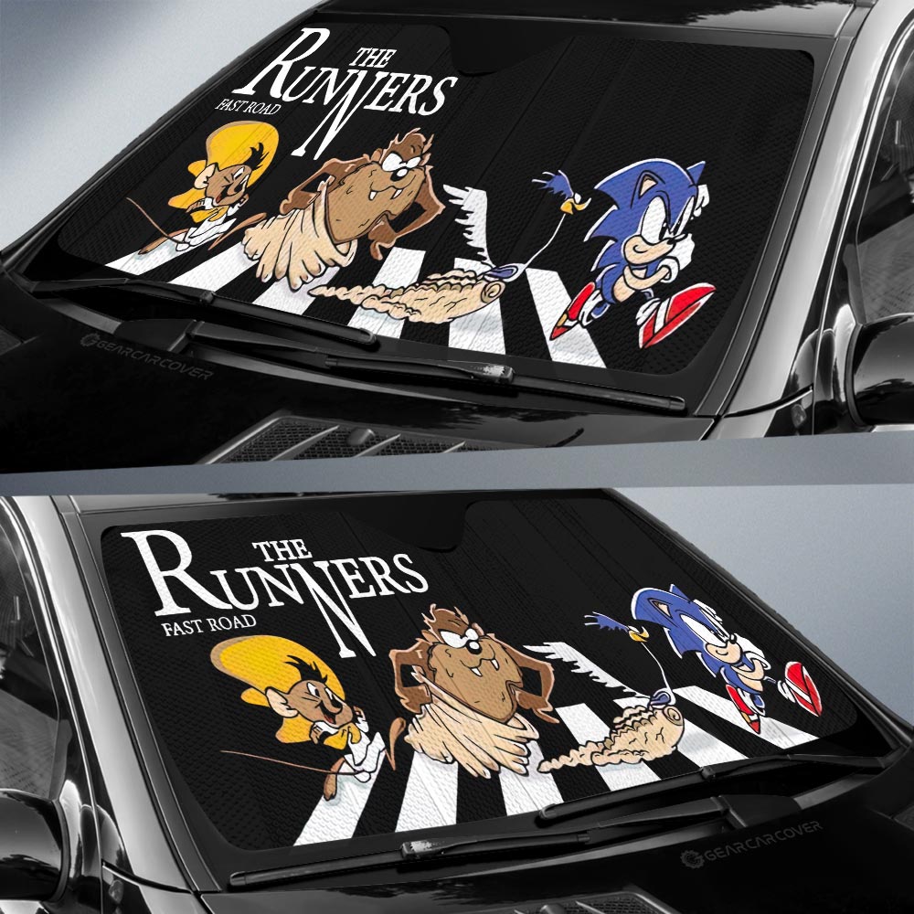 The Runners Crosswalk Car Sunshade Custom Car Accessories