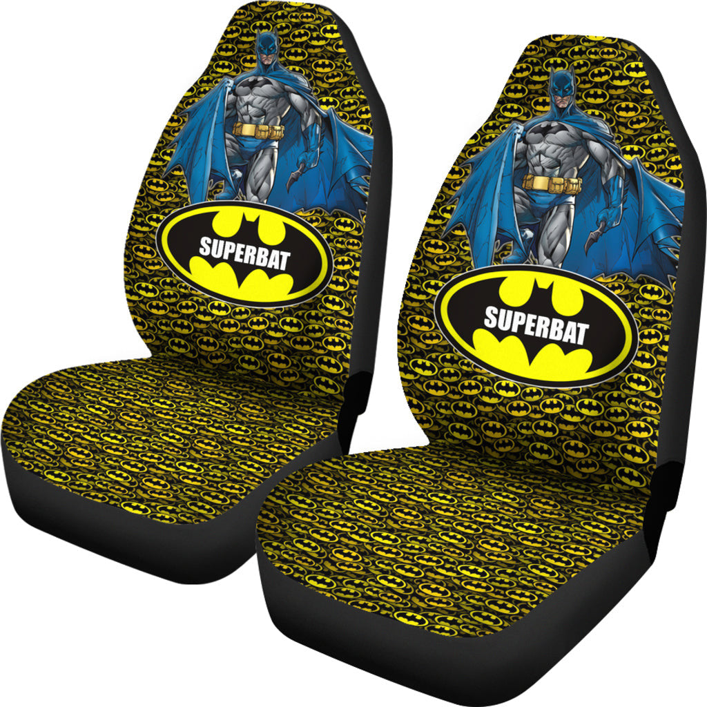 Batman Car Seat Covers Superbat Batman Graphic Symbol Pattern Seat Covers Yellow Black