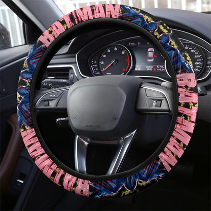 Batman Steering Wheel Cover The Batman Hero Graphic Driving Wheel Cover Blue Pink