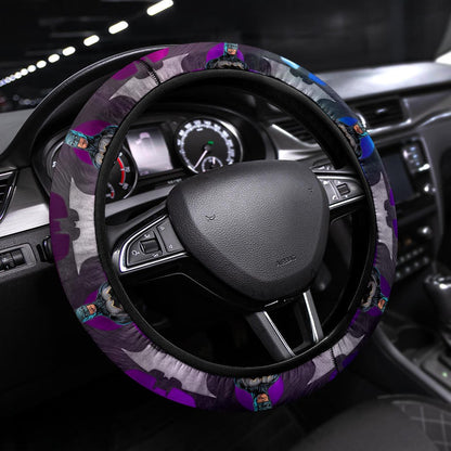 Batman Steering Wheel Cover The Batman Graphic Pattern Driving Wheel Cover Purple Gray