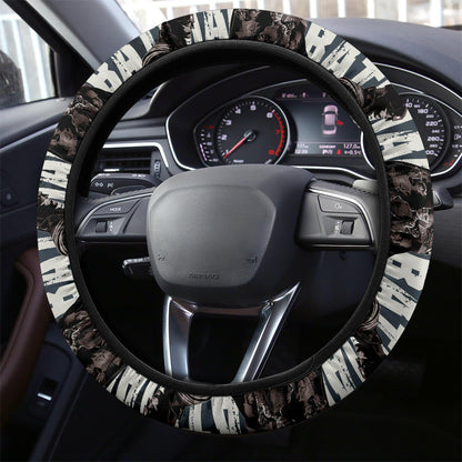 Batman Steering Wheel Cover The Batman And Characters Driving Wheel Cover Black White