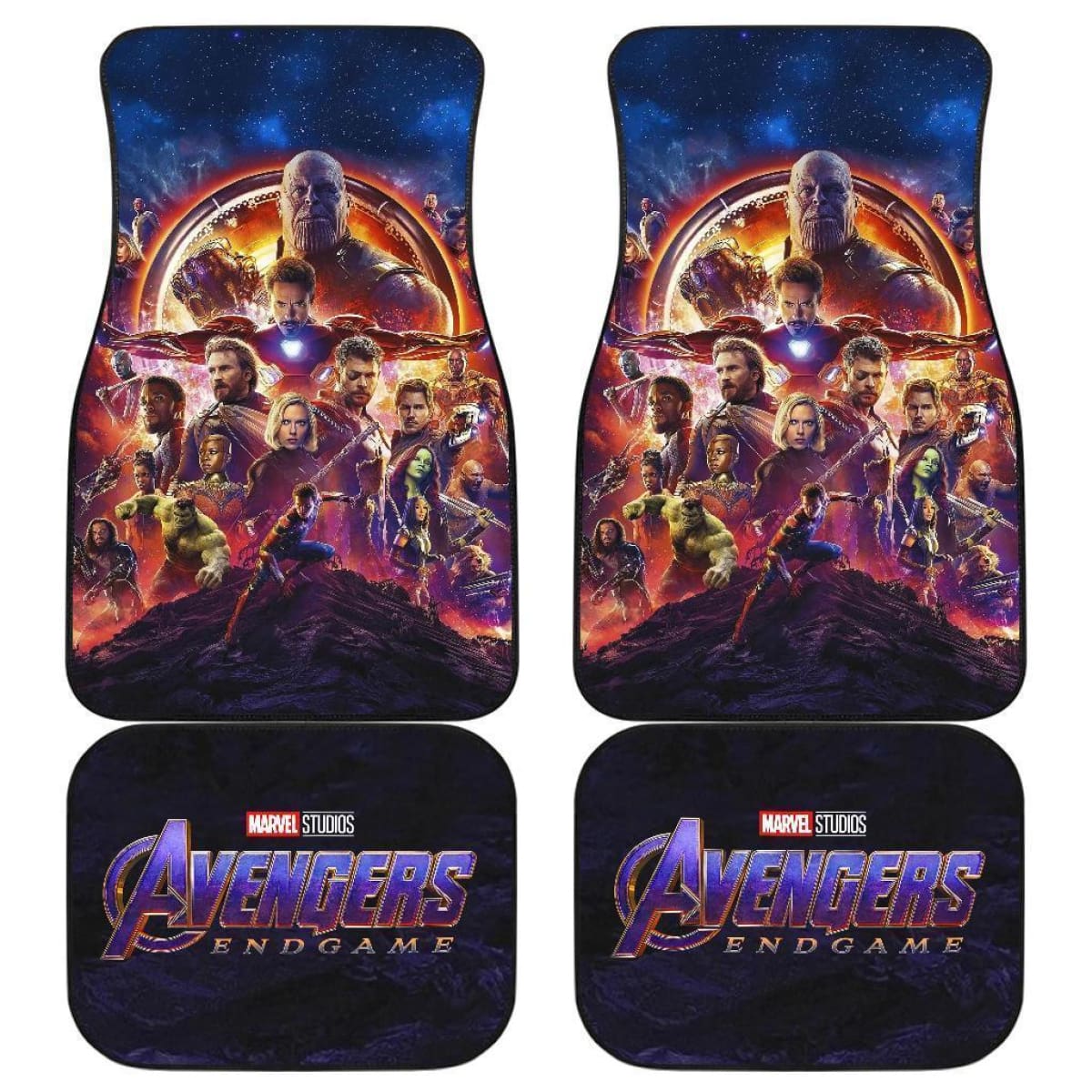 MV Car Floor Mats MV The Avengers Endgame Characters Poster Car Mats