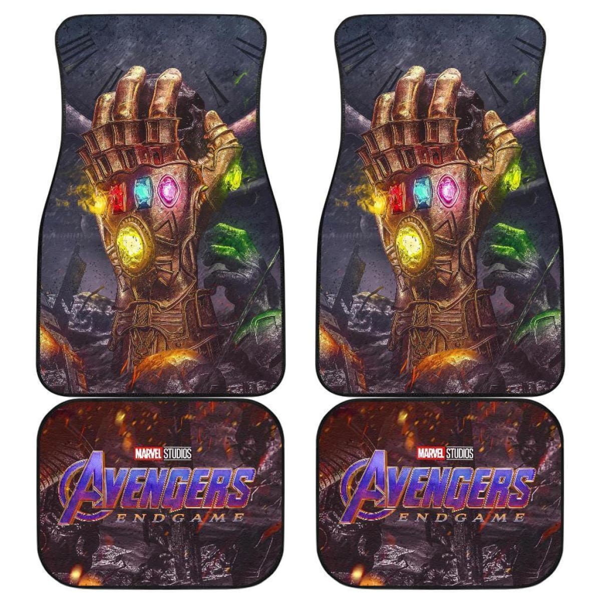 MV Car Floor Mats MV The Infinity Gauntlet Graphic Car Mats