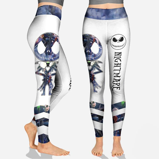 TNBC Leggings The Nightmare Jack Skellington High Waisted Legging White For Women