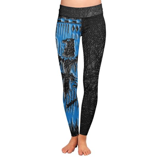 HP Leggings The Ravenclaw House Eagle Symbol High Waisted Legging Black Blue For Women