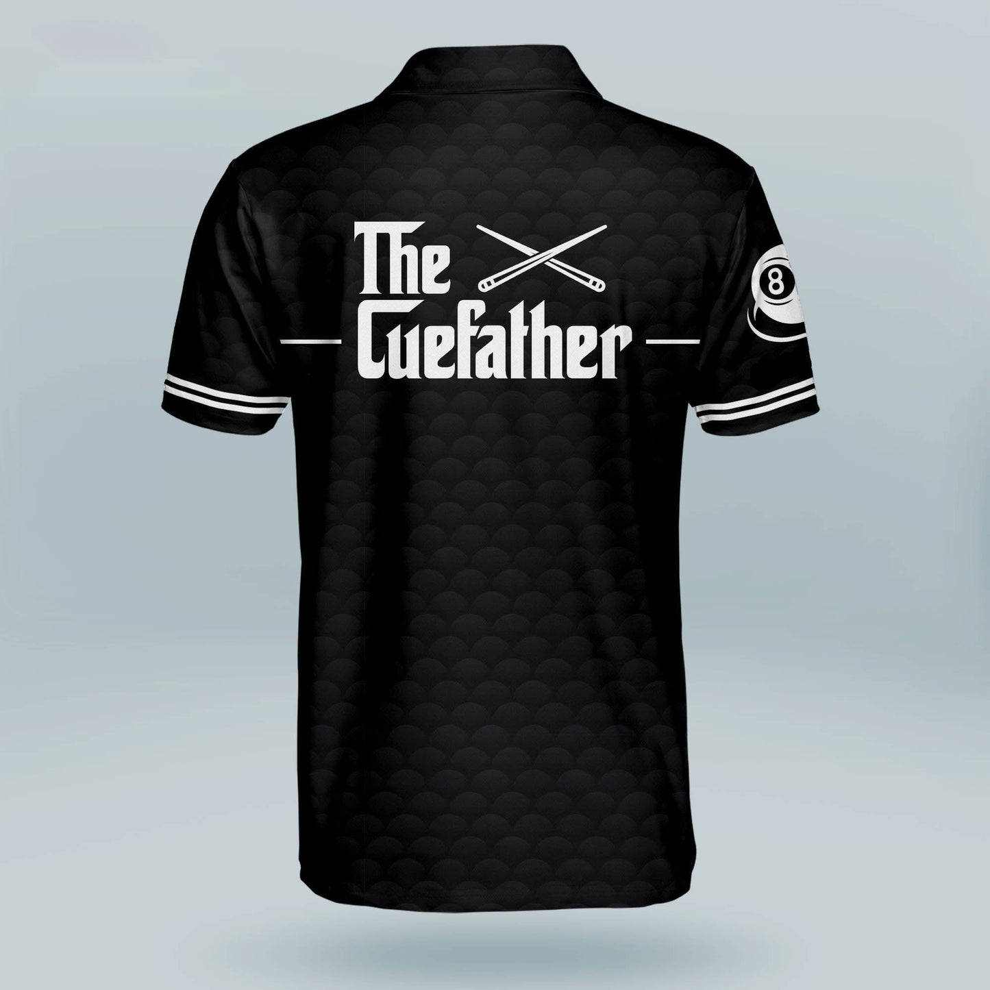 Billard Polo Shirt The Cue Father Billiard Boys Polo Shirts Black White
