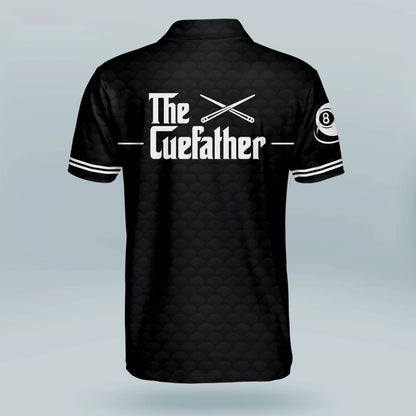 Billard Polo Shirt The Cue Father Billiard Boys Polo Shirts Black White