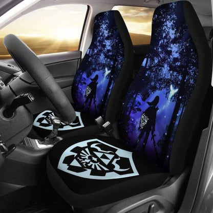 The Legend Of Zelda Car Seat Covers Link Silhouette The Shield Graphic Seat Covers Black Blue
