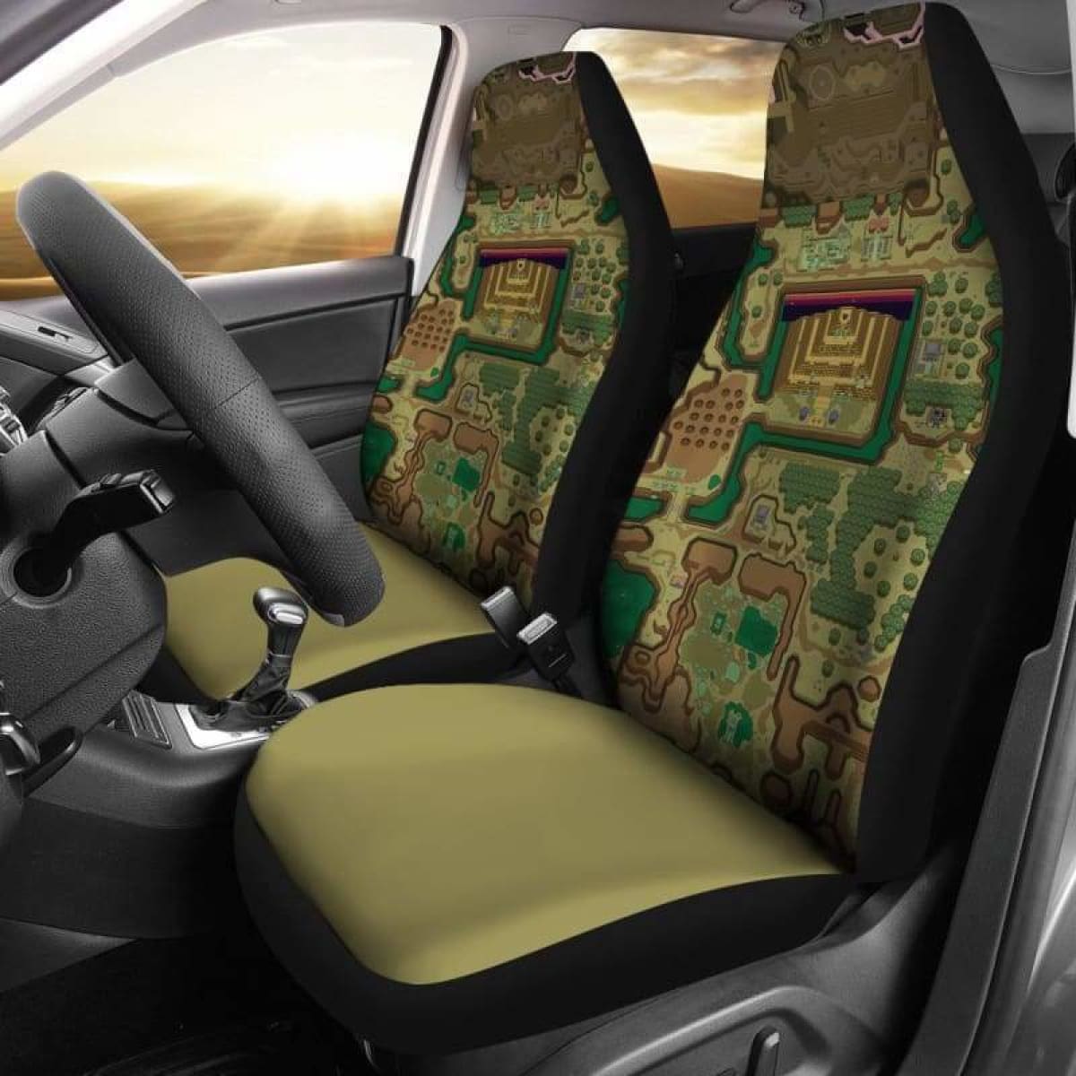 The Legend Of Zelda Car Seat Covers The Legend Of Zelda Maps Seat Covers Yellow Green
