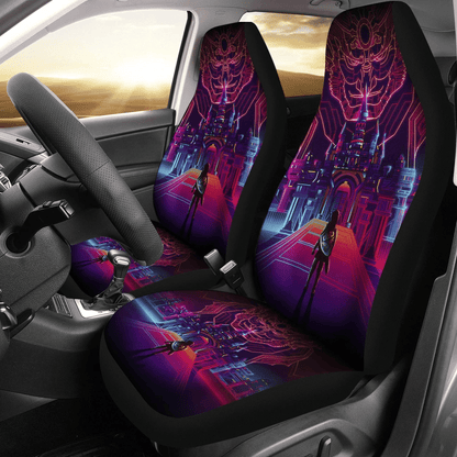 The Legend Of Zelda Car Seat Covers Link In Front Of Castle Seat Covers Pink