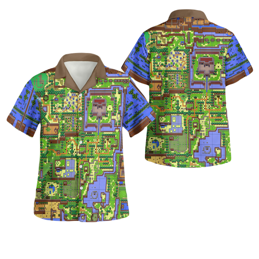 Legend Of Zelda Hawaii Shirt The Legend Of Zelda Map Hawaiian Shirt Colorful Unisex