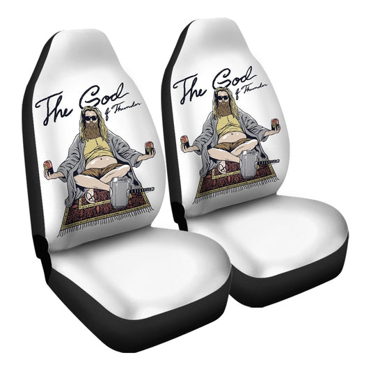 Thor Car Seat Covers MV Thor The God Of Thunder Funny Seat Covers White