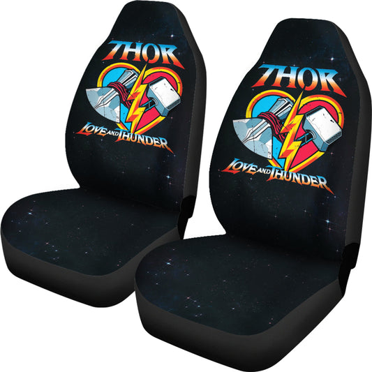 Thor Car Seat Covers MV Mjolnir And Stormbreaker Seat Covers Black