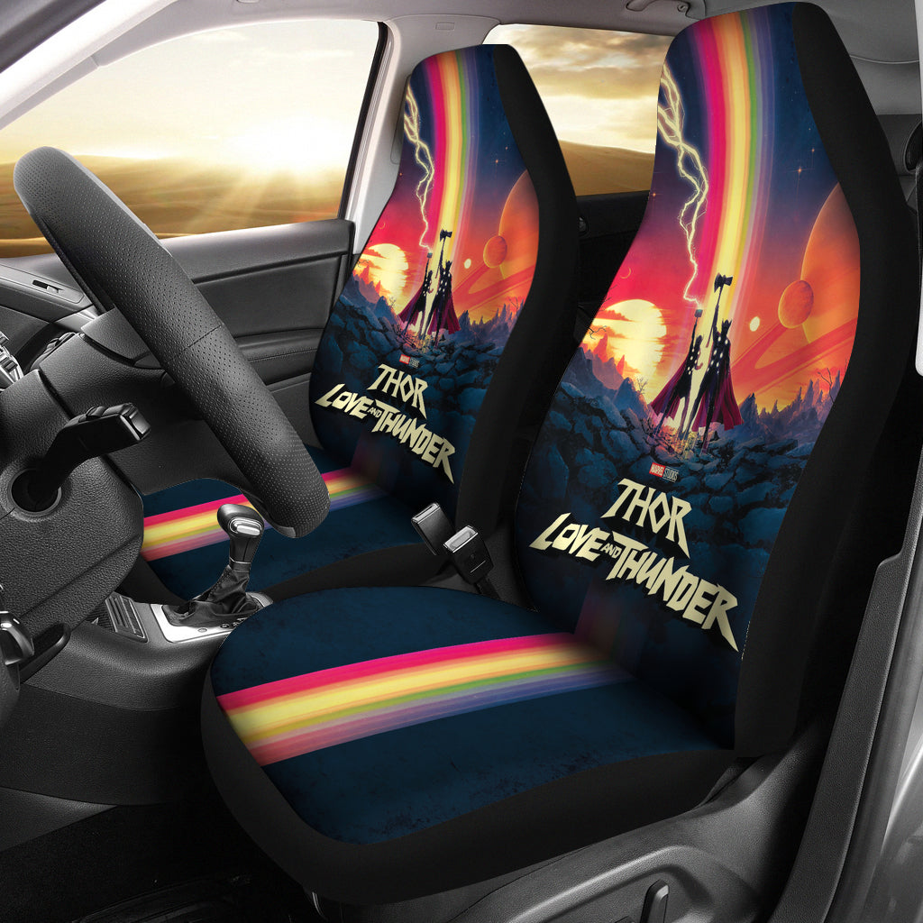 Thor Car Seat Covers MV Thor Love And Thunder Seat Covers Colorful