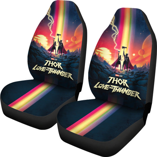 Thor Car Seat Covers MV Thor Love And Thunder Seat Covers Colorful