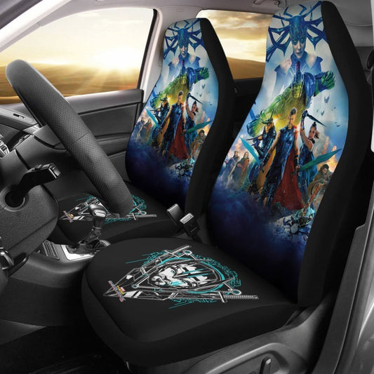 Thor Car Seat Covers MV Thor Ragnarok Characters Seat Covers Colorful