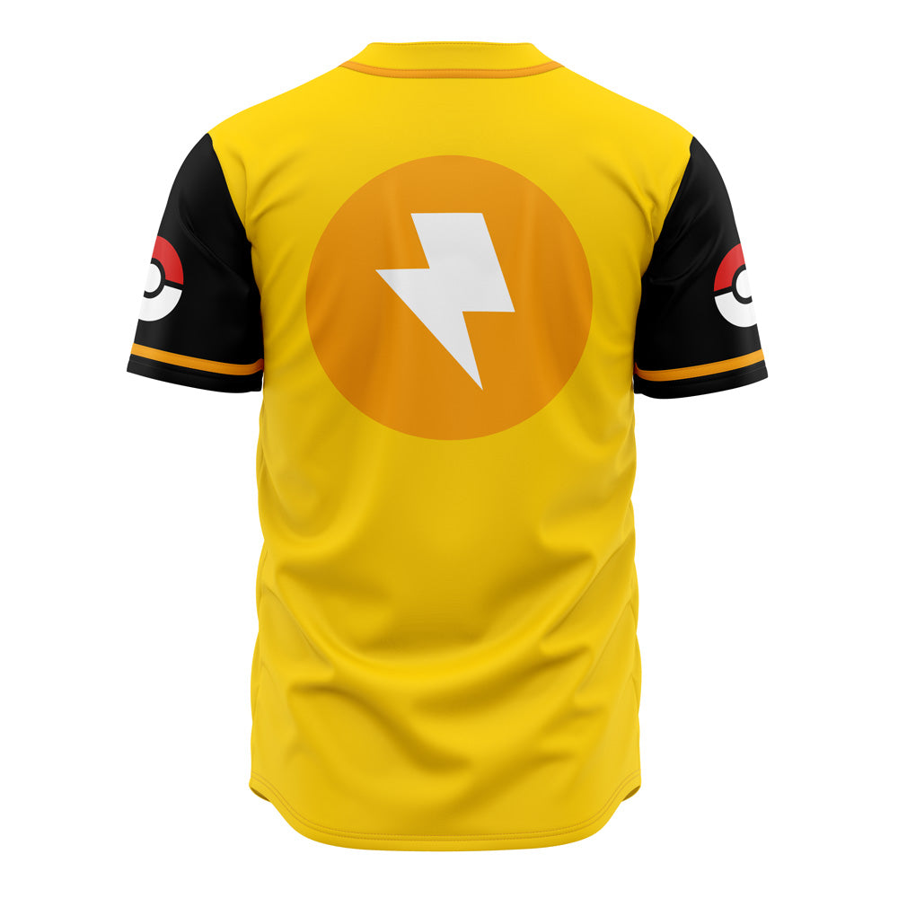 PKM Baseball Jersey Thundershocks PKM Pokeball Jersey Shirt Yellow Unisex