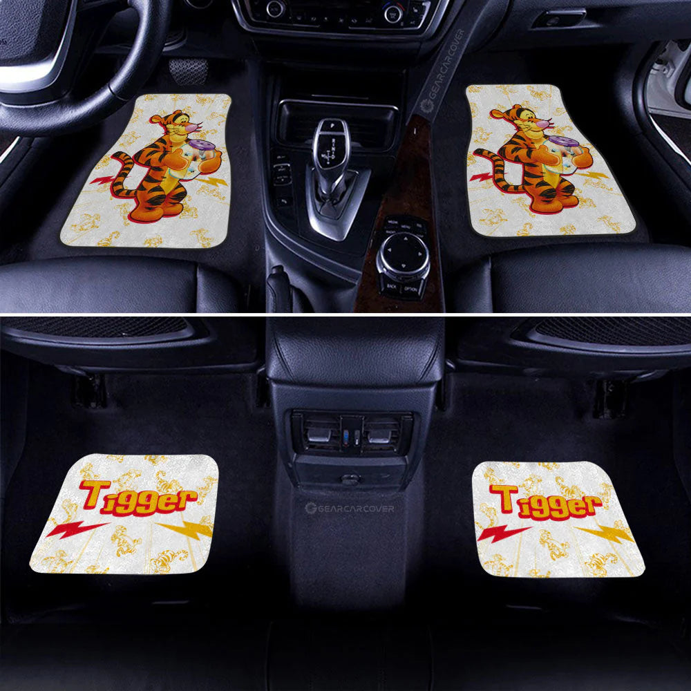 WTP Car Mats Tigger And Firefly Jar Pattern Car Floor Mats White Orange