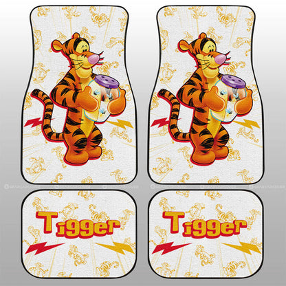 WTP Car Mats Tigger And Firefly Jar Pattern Car Floor Mats White Orange