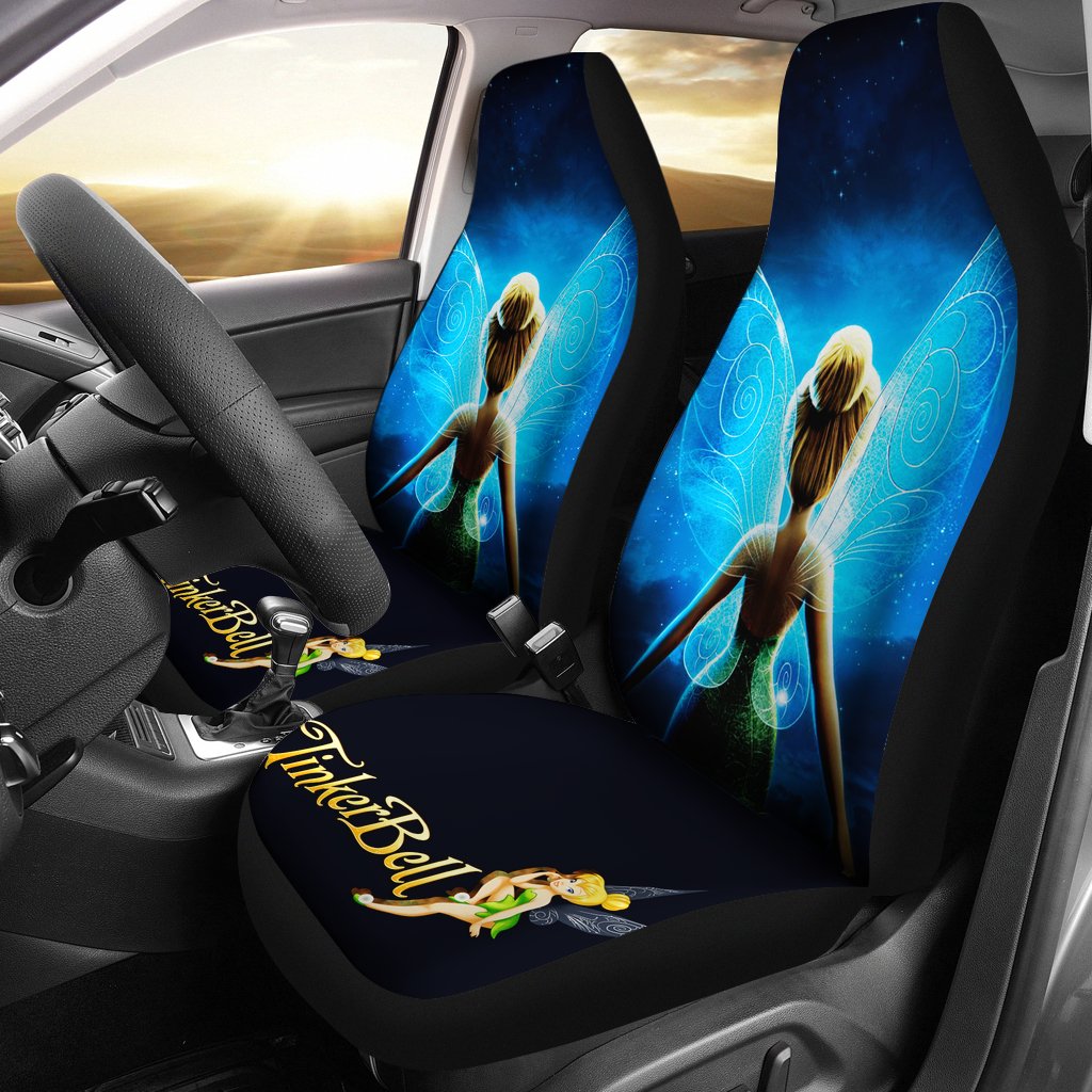 Tinker Bell Car Seat Covers Tinker Bell Back And Wings Seat Covers Black