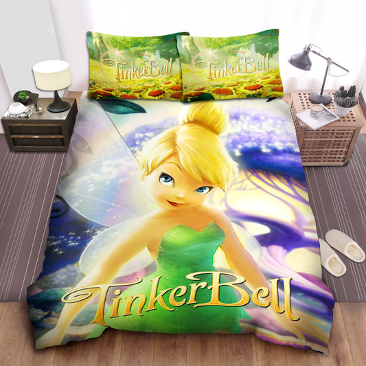 Tinker Bell Bedding Set DN Tinker Bell Flower Field Graphic Duvet Covers Colorful Unique Gift