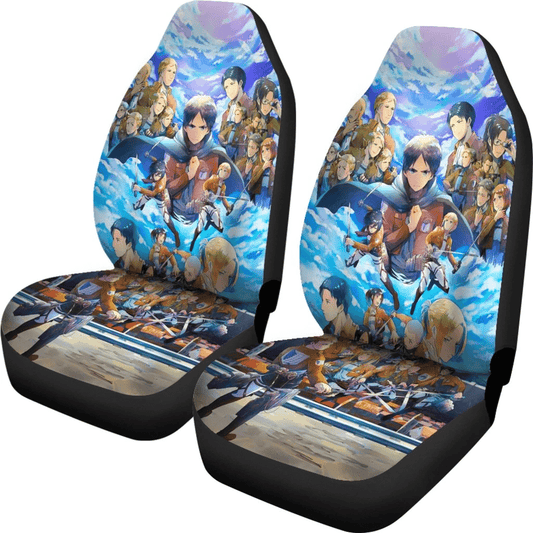 Attack On Titan Car Seat Covers All Attack On Titan Characters Seat Covers Blue