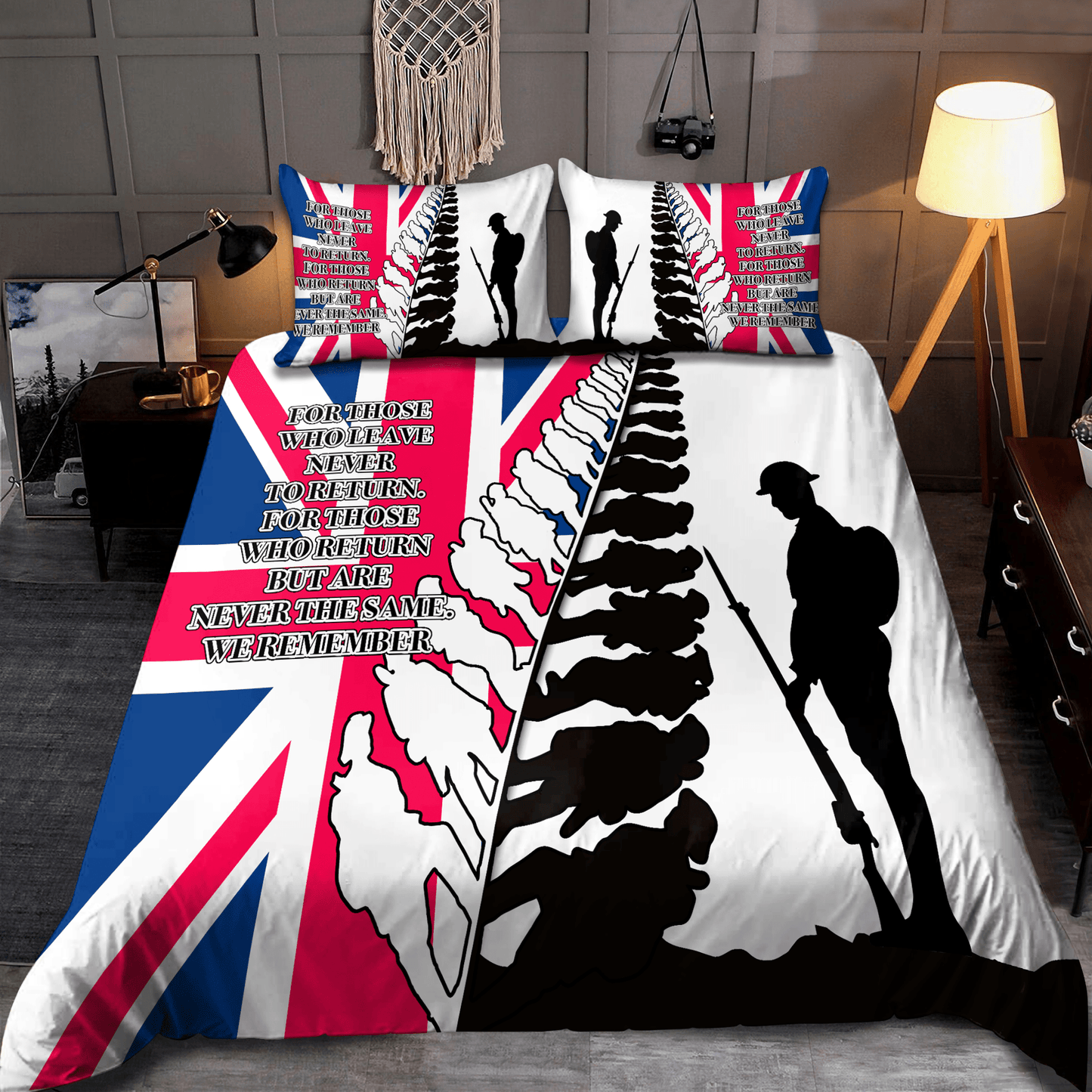 Veteran Bedding Set For Those Who Leave Never To Return Duvet Covers Black White Unique Gift