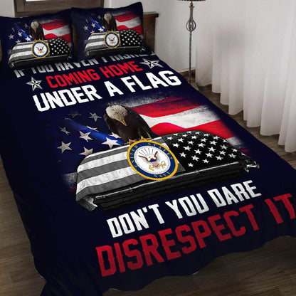 Veteran Bedding Set If You Haven't Risked Coming Home Under A Flag Duvet Covers Black Unique Gift