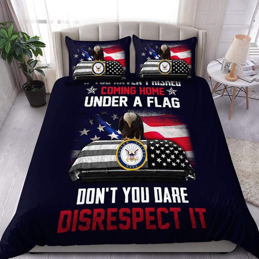 Veteran Bedding Set If You Haven't Risked Coming Home Under A Flag Duvet Covers Black Unique Gift