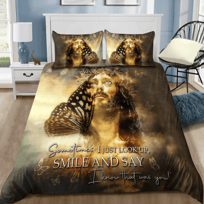 Jesus Bedding Set I Know That Was You Duvet Covers Brown Unique Gift