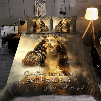 Jesus Bedding Set I Know That Was You Duvet Covers Brown Unique Gift