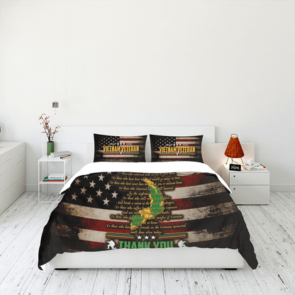 Veteran Bedding Set To The Vietnam Veteran Thank You Duvet Covers Brown Unique Gift