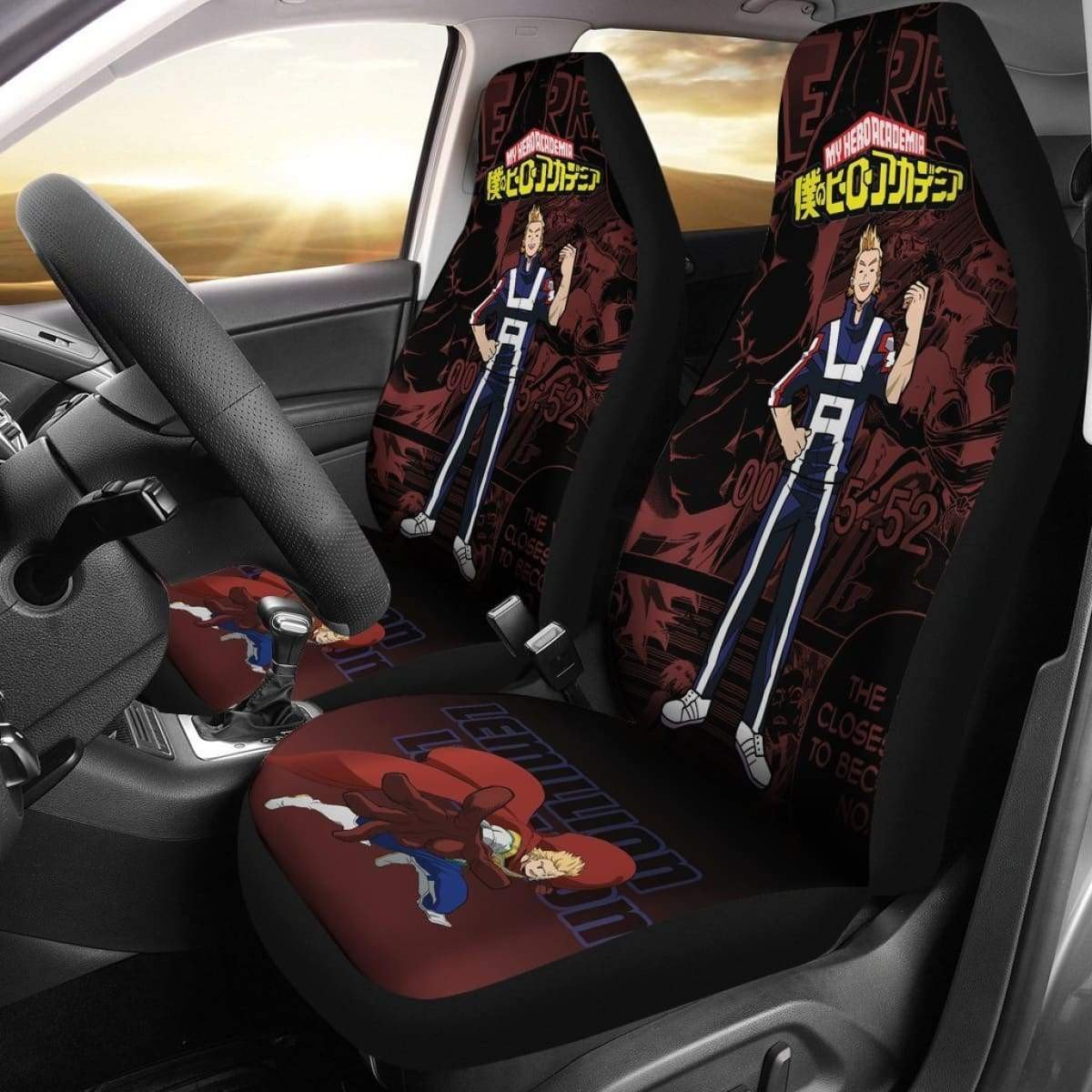 My Hero Academia Car Seat Covers Hero Mirio Togata My Hero Academia Manga Seat Covers Red Black