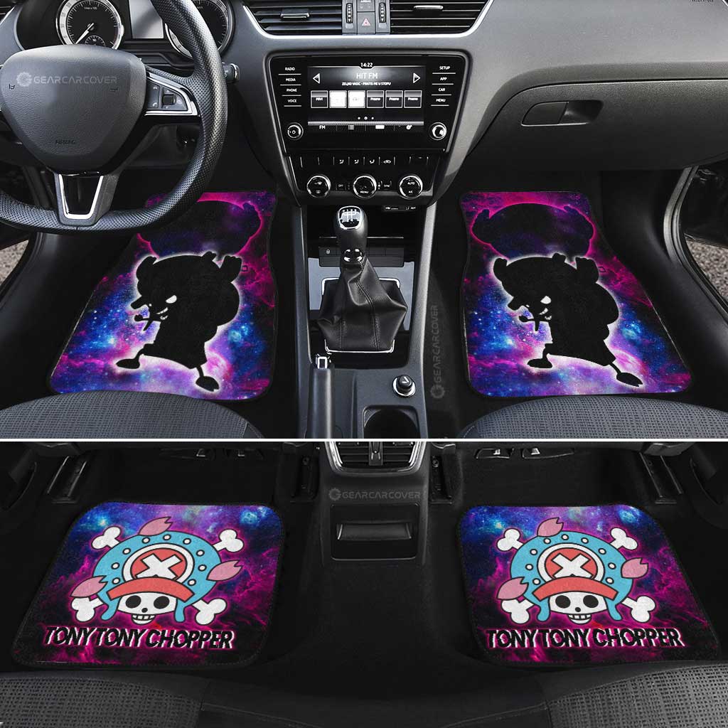 One Piece Car Mats Tony Tony Chopper Silhouette Jolly Roger Symbol Galaxy Car Floor Mats Colorful